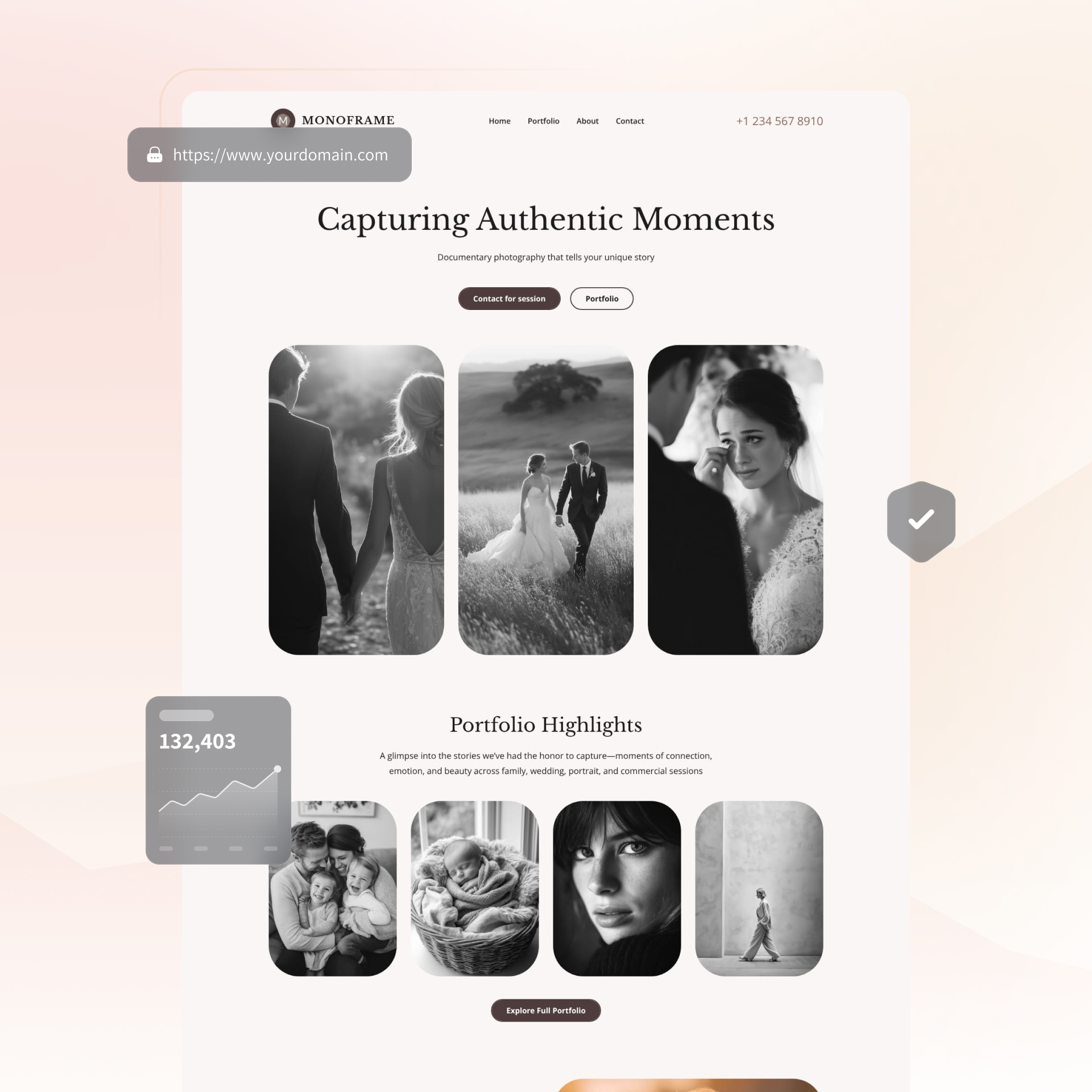Best monochrome website templates