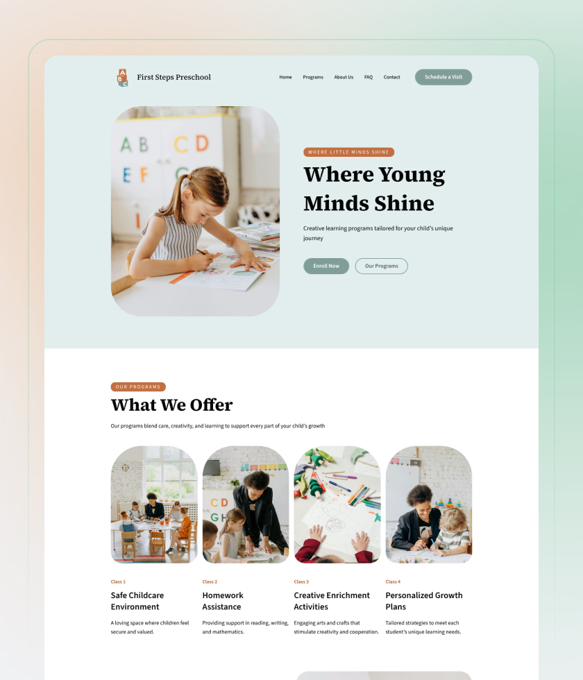 Blue website template 4