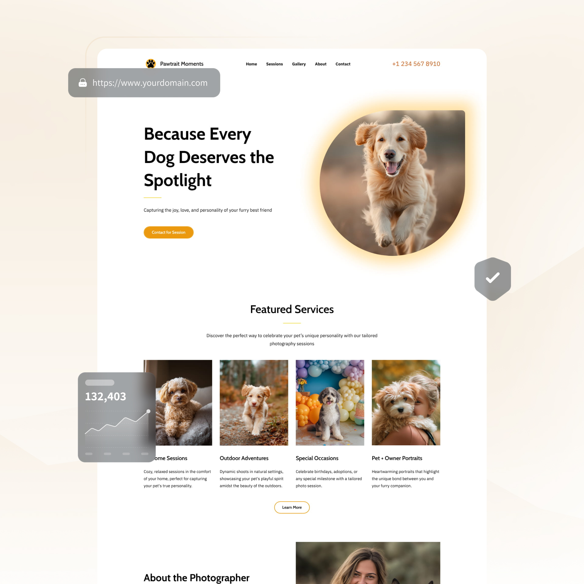 Best gold website templates