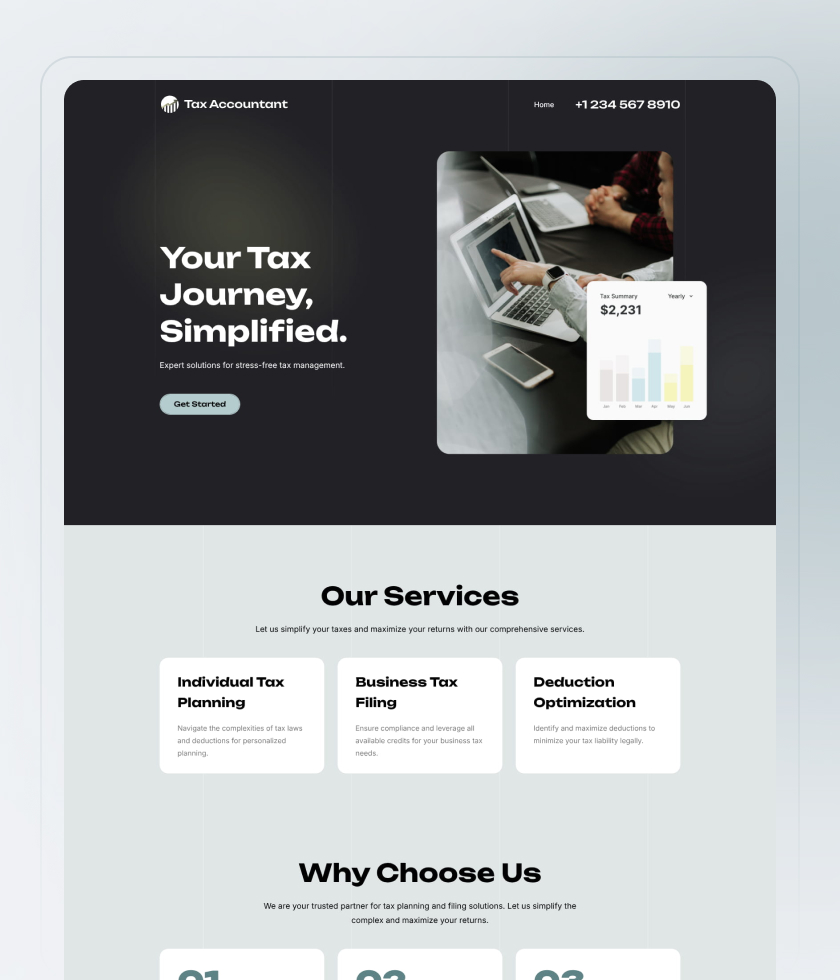 Gray website template 7