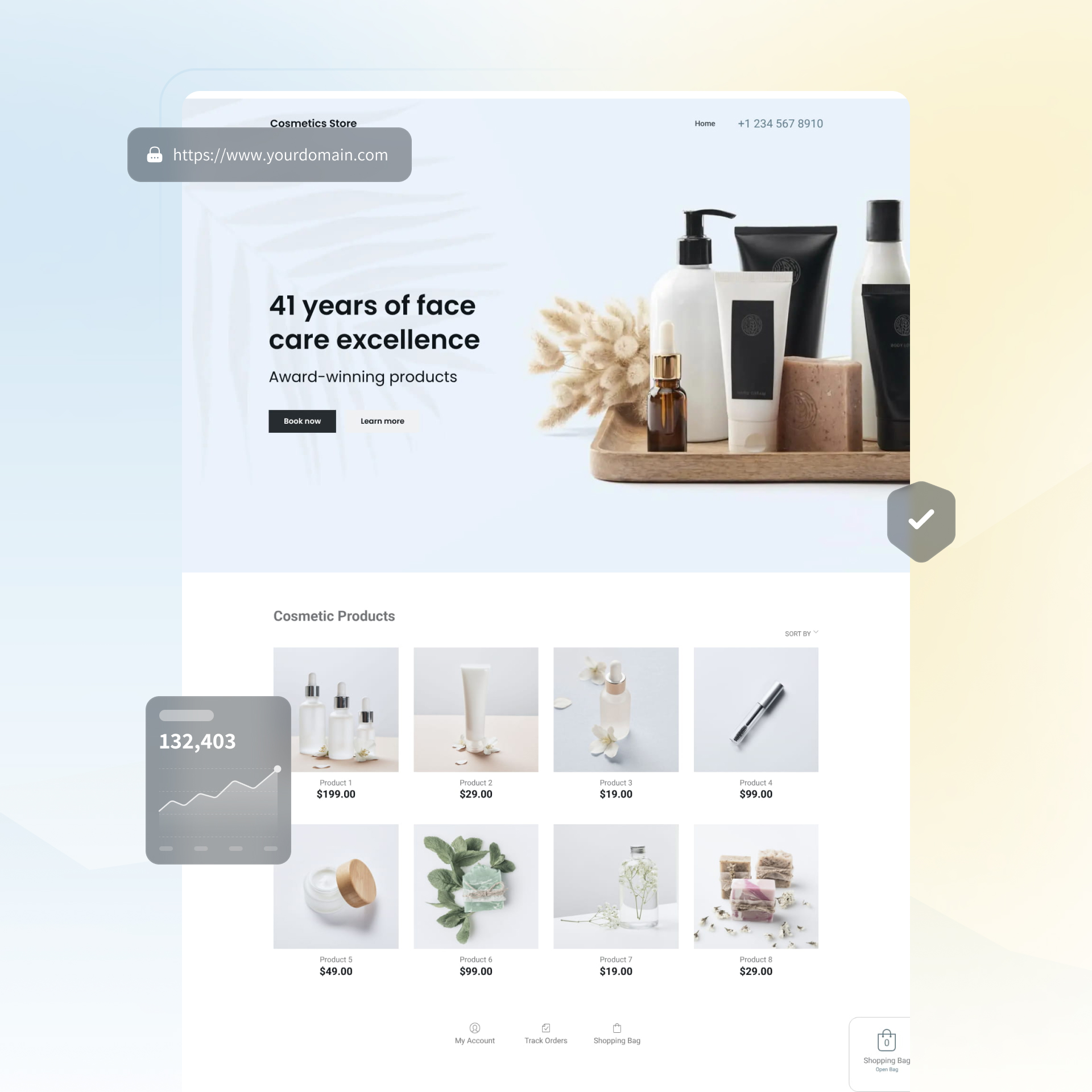 cosmetics website builder