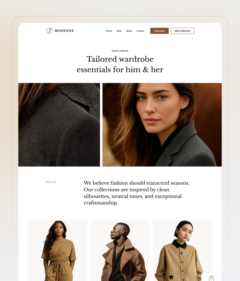 Minimalistic website template 6