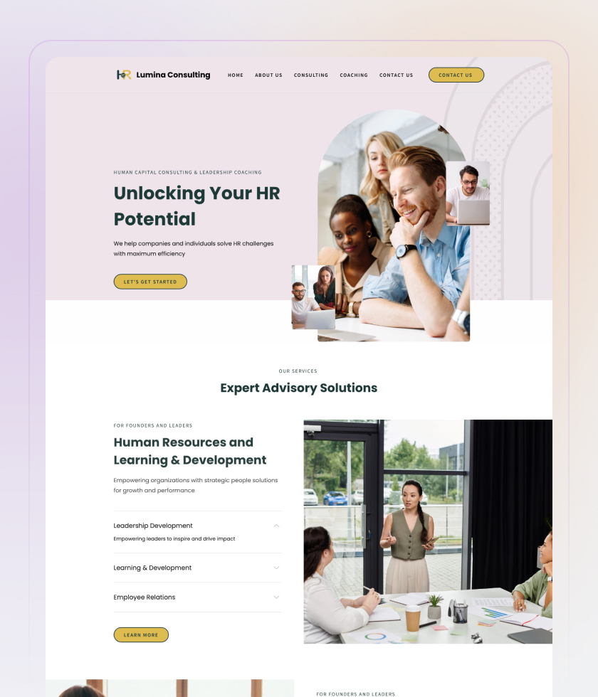 Pink website template 7