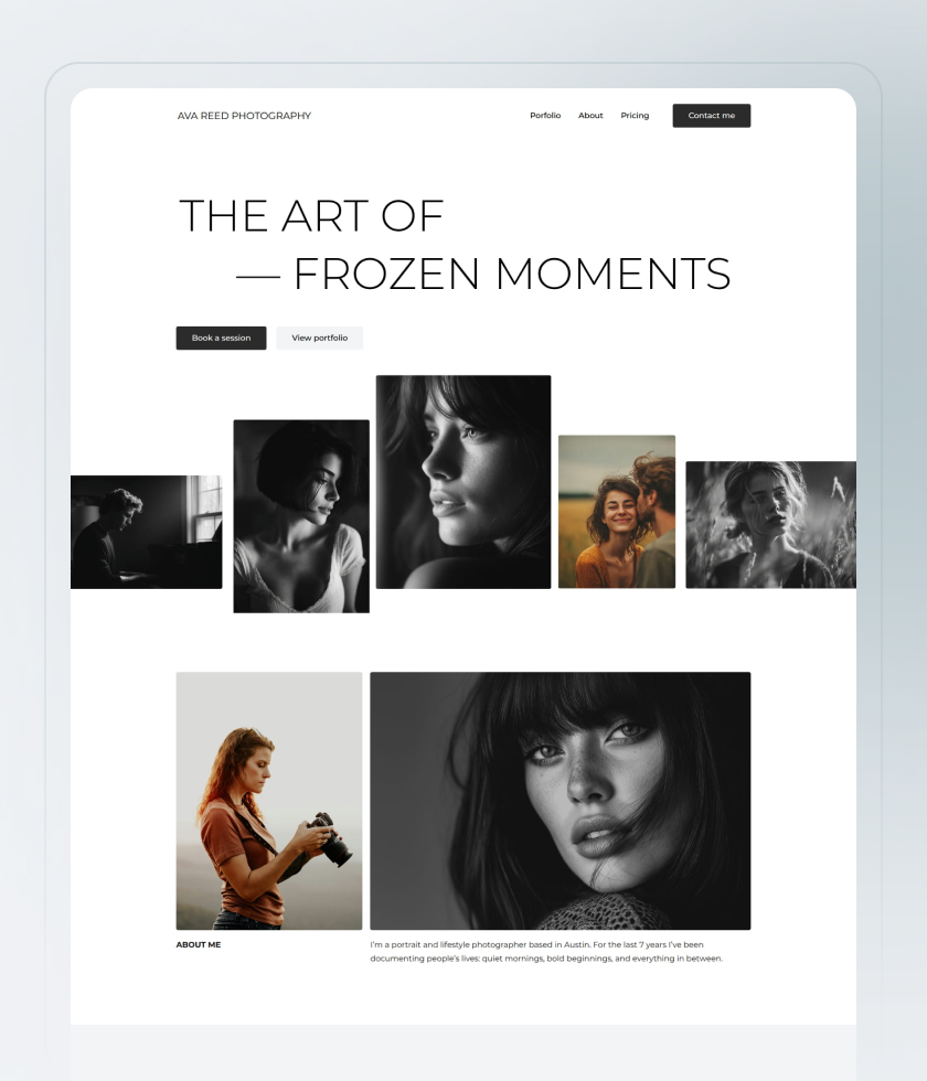 Typographic website template 5