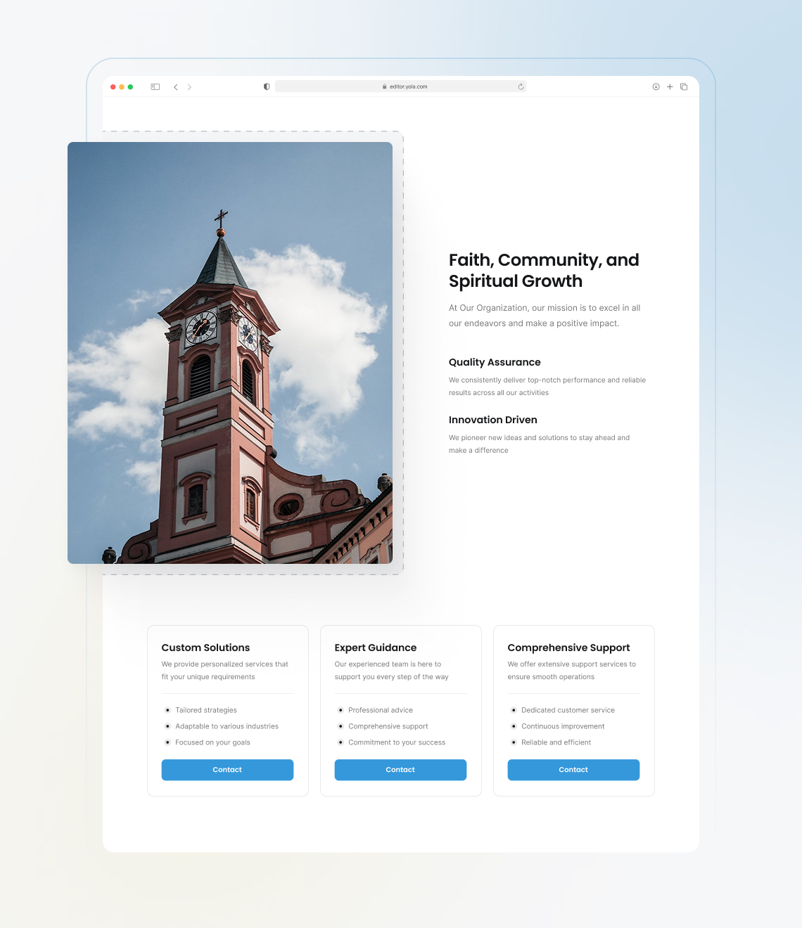 How to build a religious site