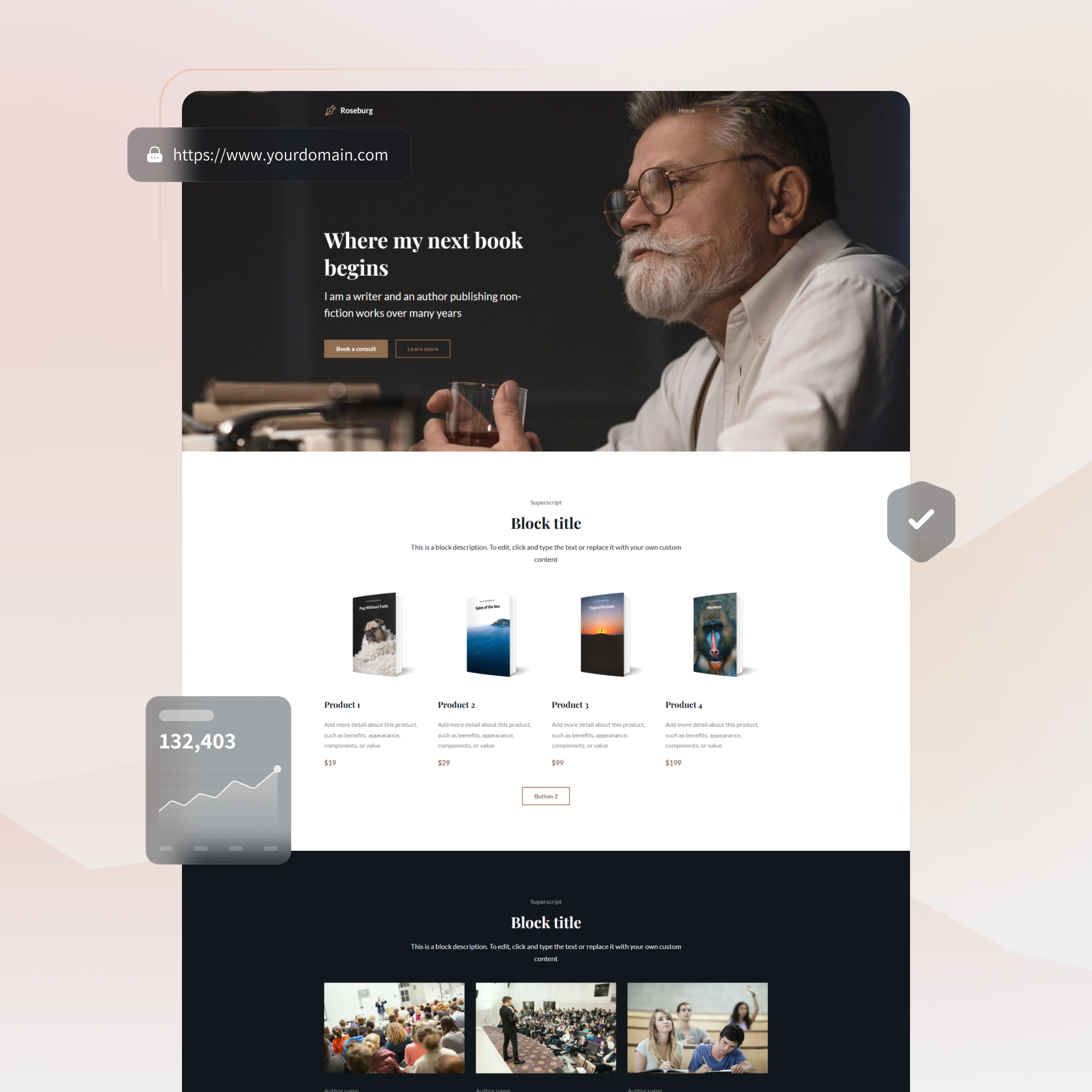 Melhores modelos de sites para autores