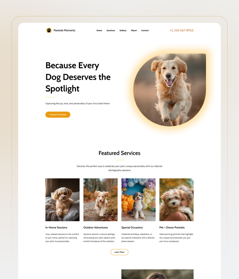 Gold website template 2