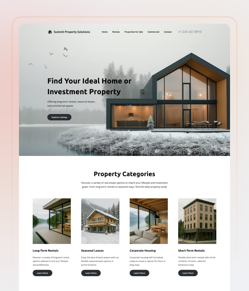 Responsive website template 3