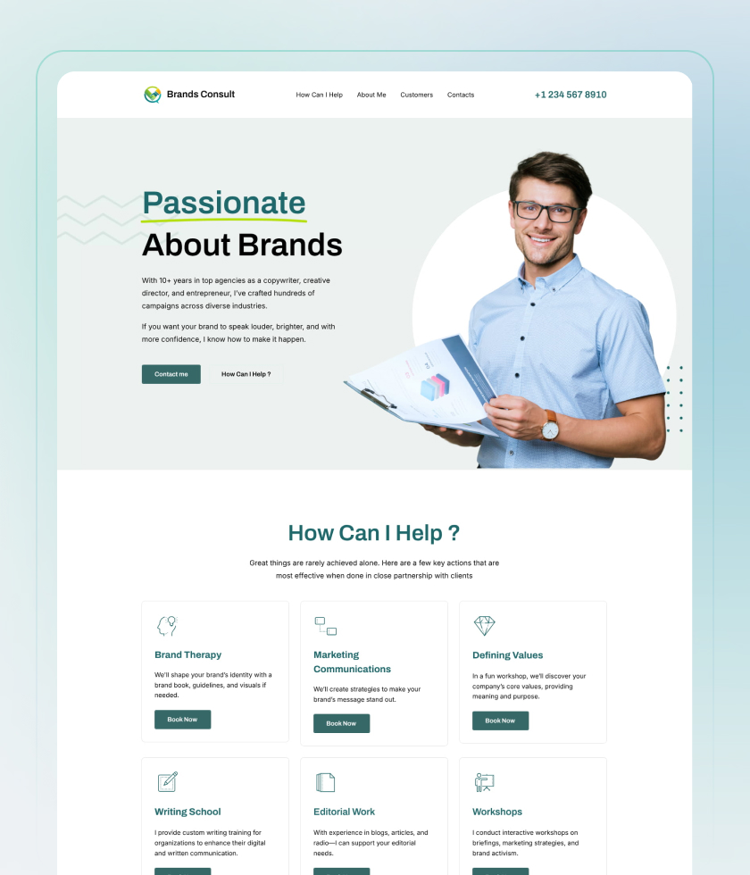 Business Consulting website template preview