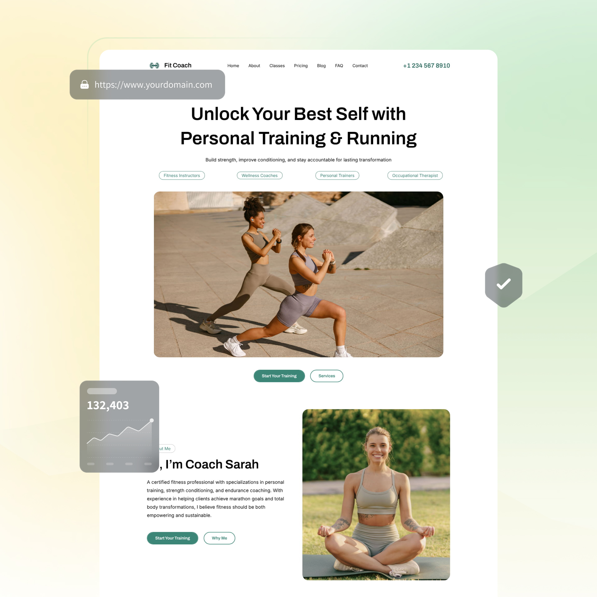 health coach website builder