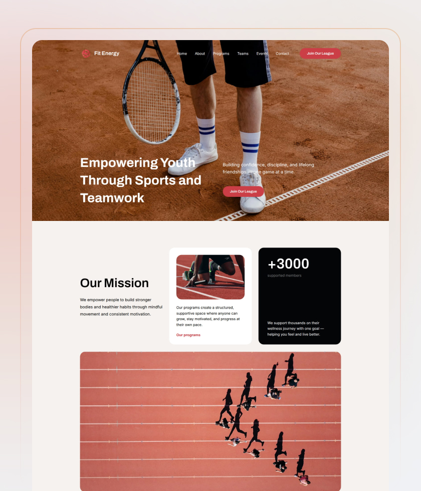 Red website template 6