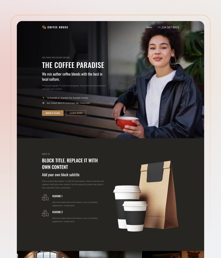 Brown website template 7