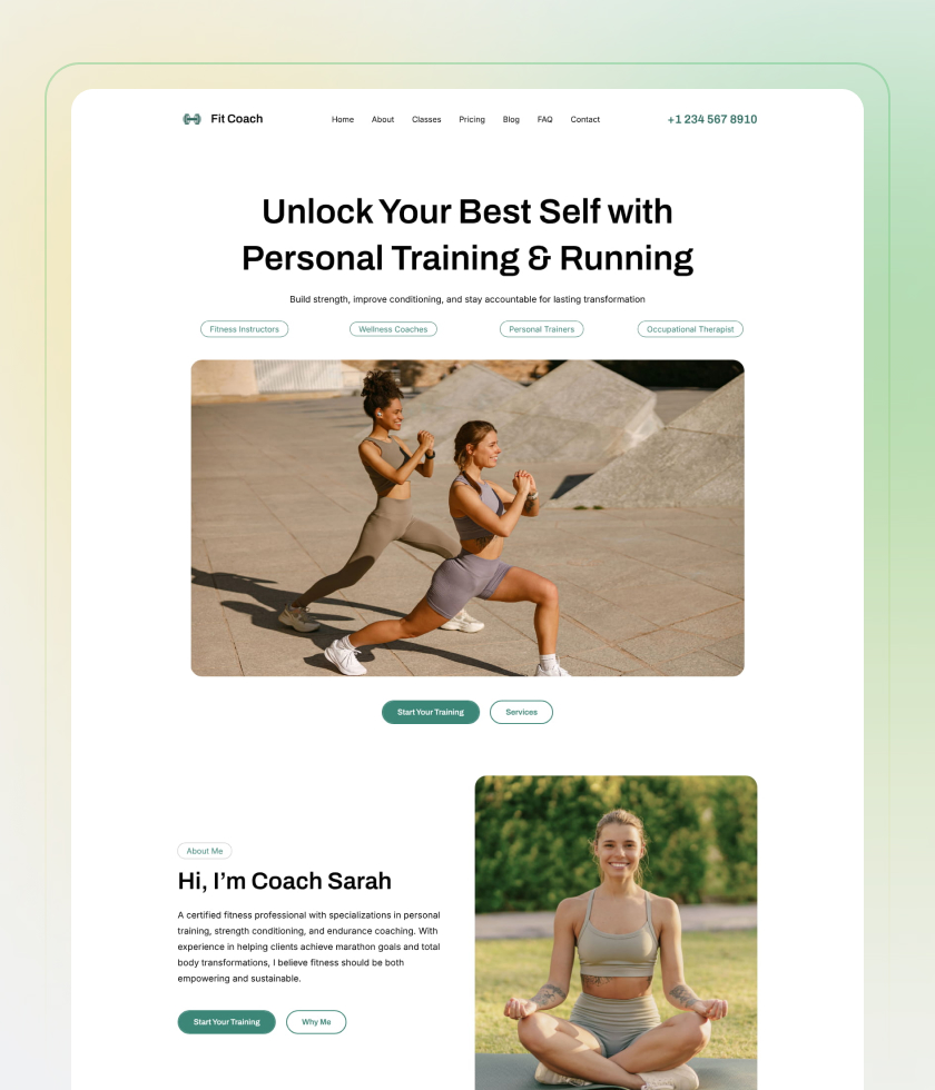 Clean website template 4