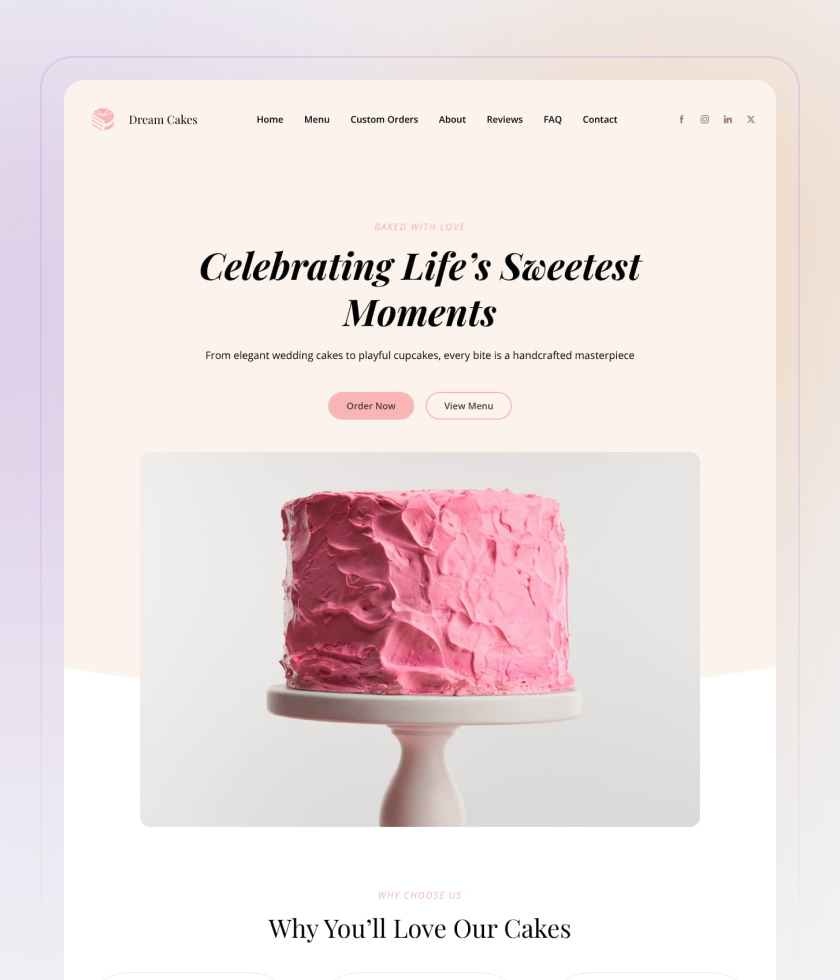 Pastel website template 7