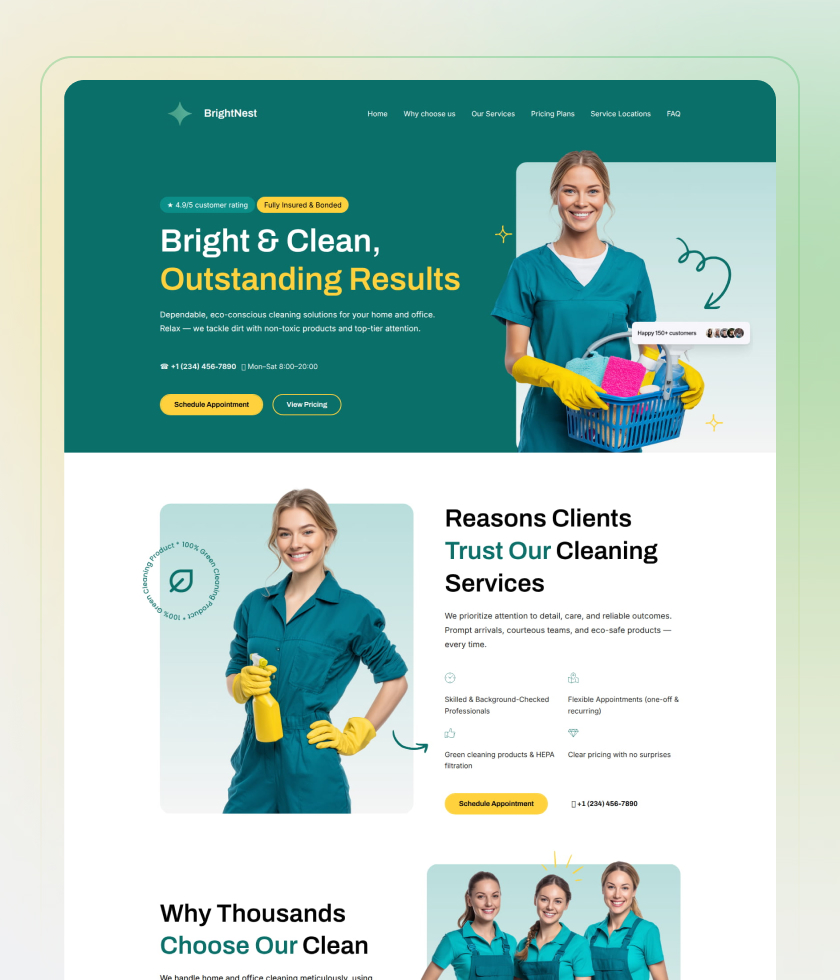 Green website template 6