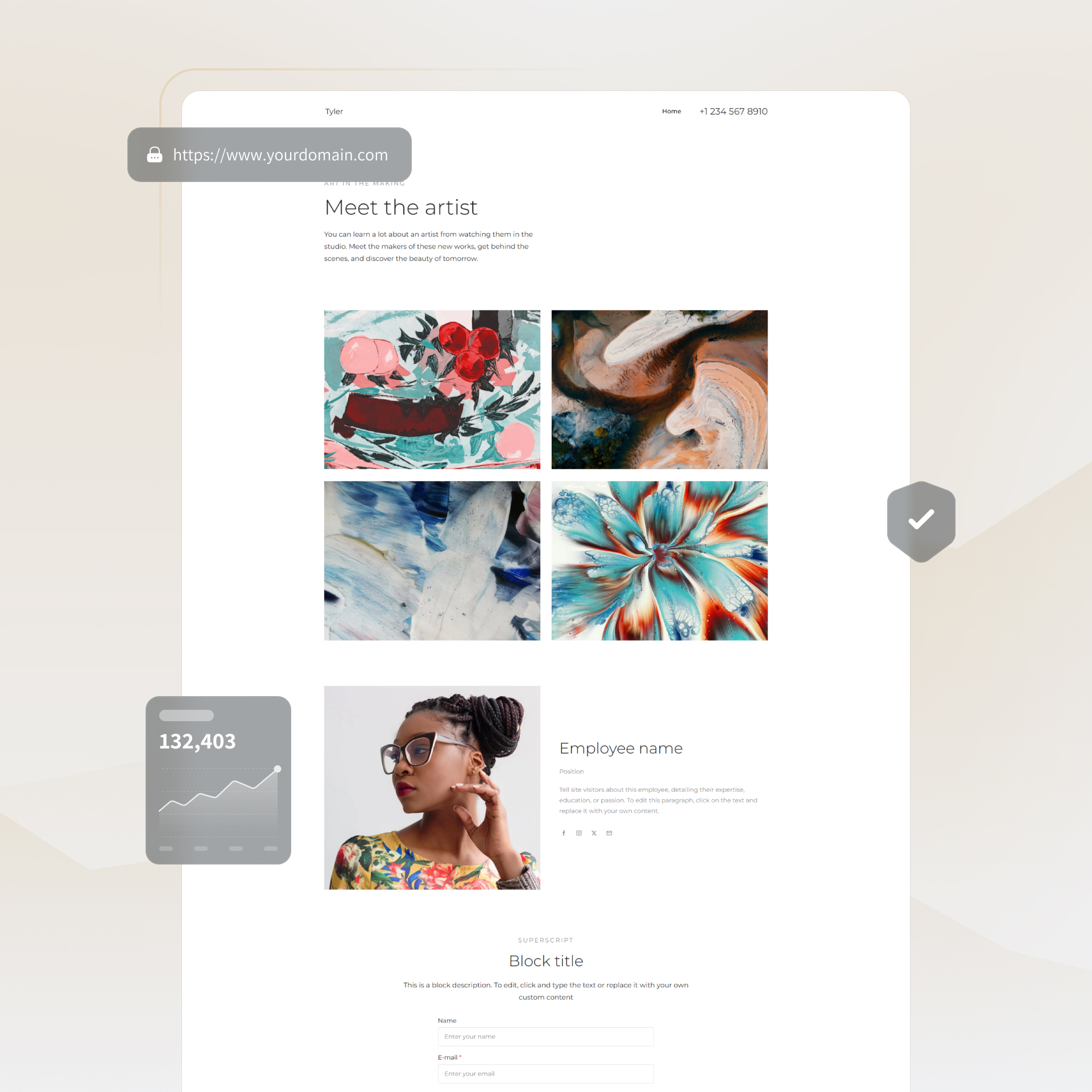 Beste Künstler-Webseitentemplates
