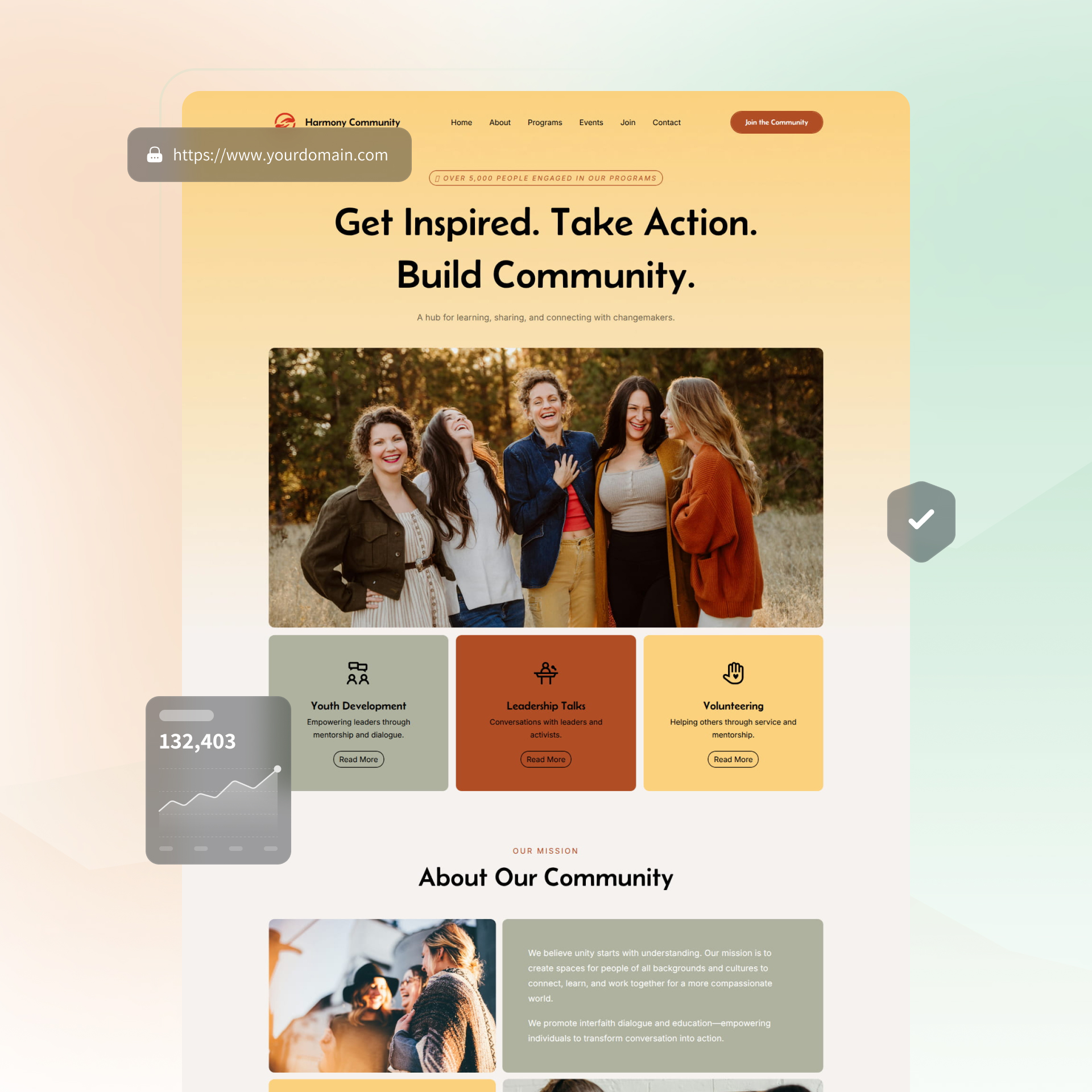 Best warm website templates