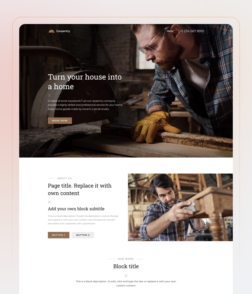 Anteprima del modello Carpentry