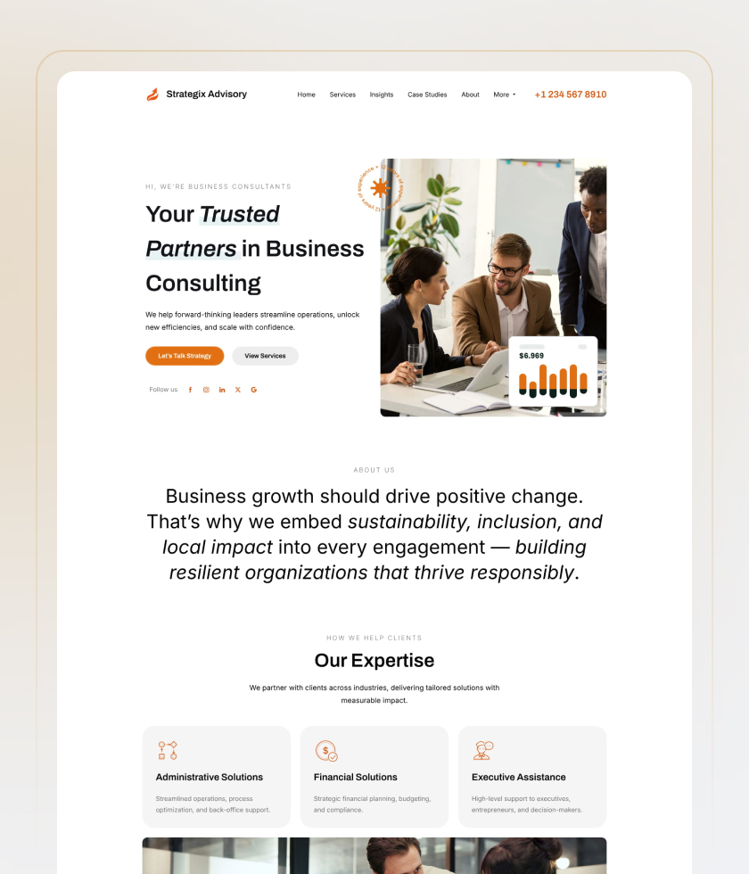Conversion-focused website template 3