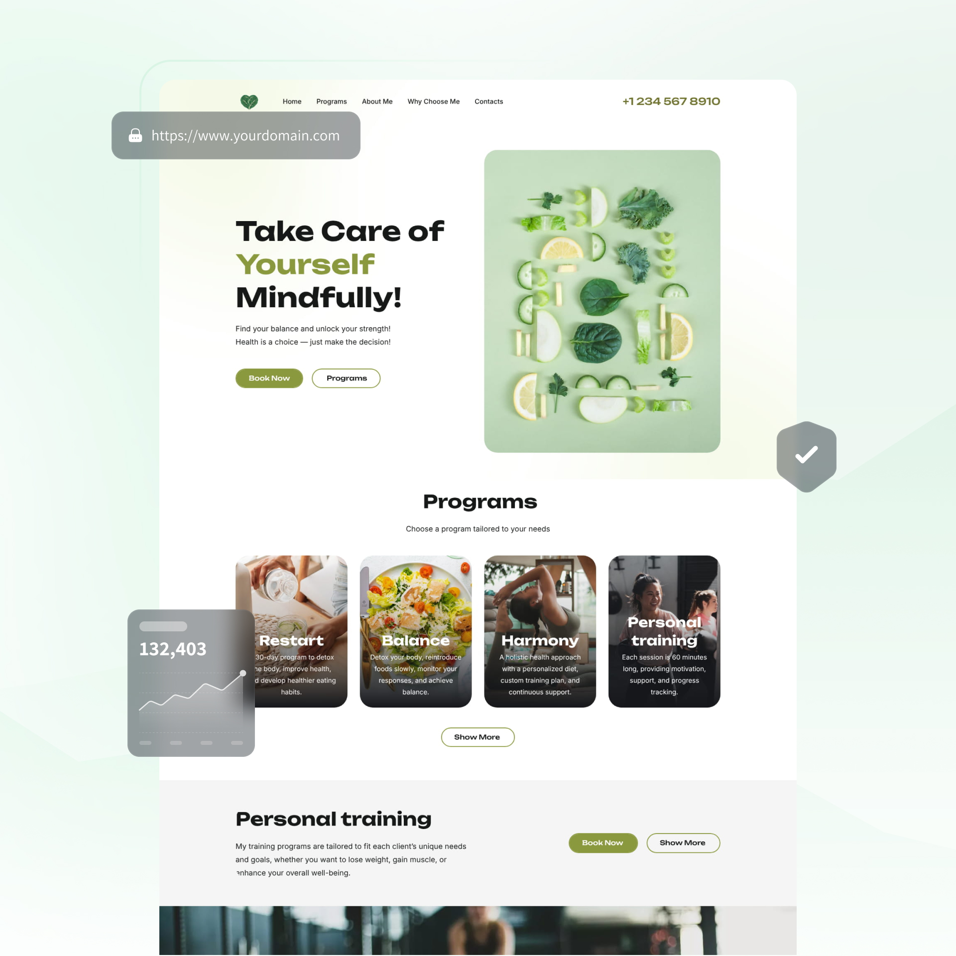nutritionist website builder