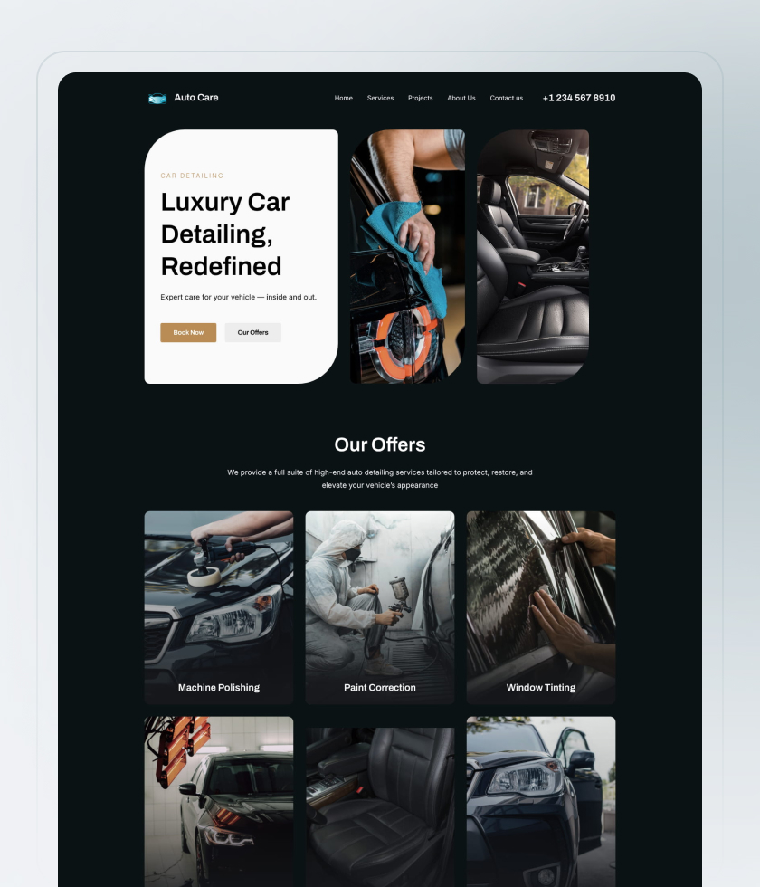 Dark website template 5