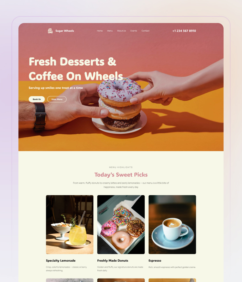 Vibrant website template 6