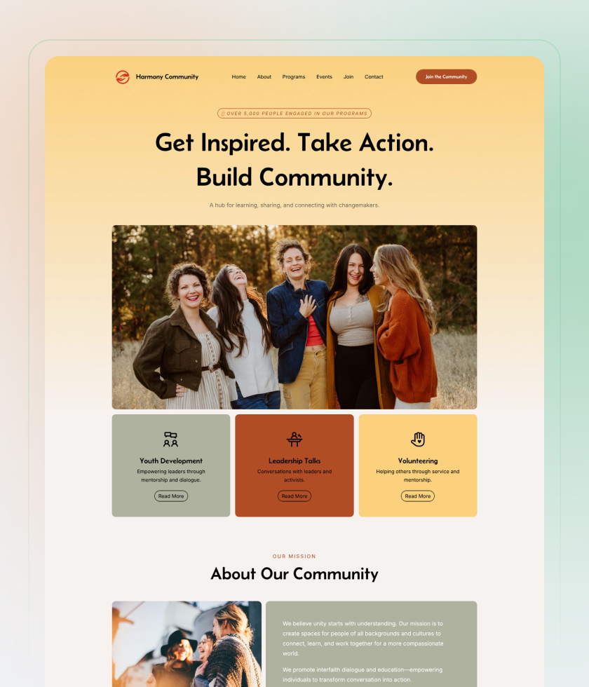 Yellow website template 4