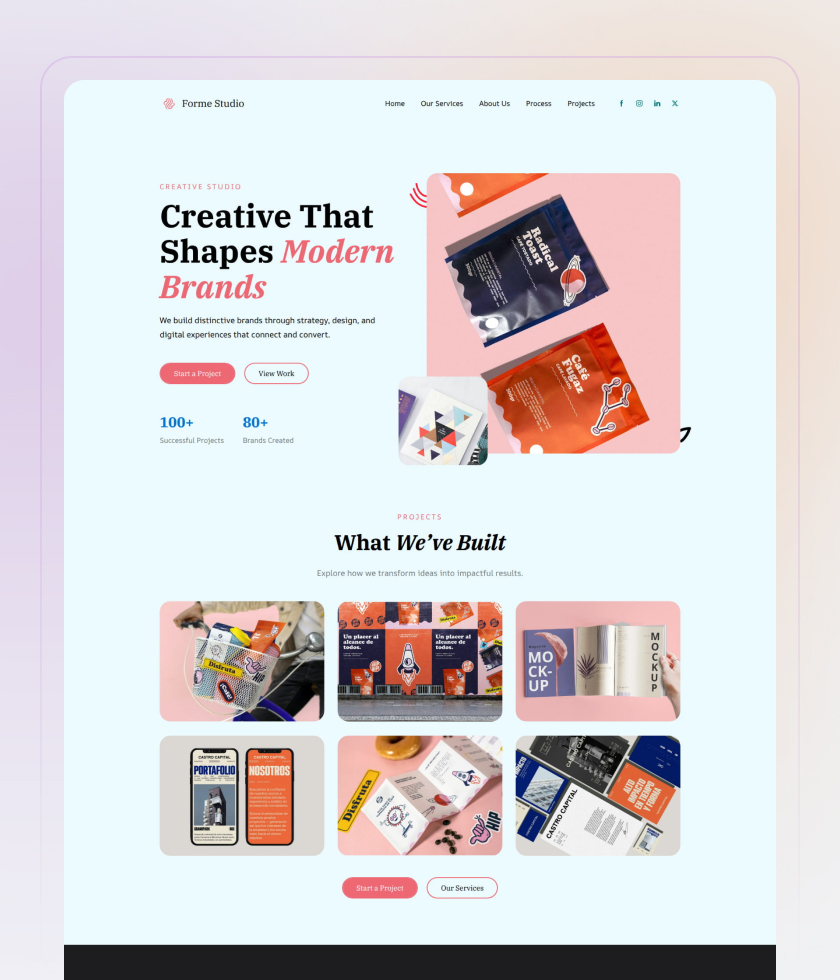 Vibrant website template 1