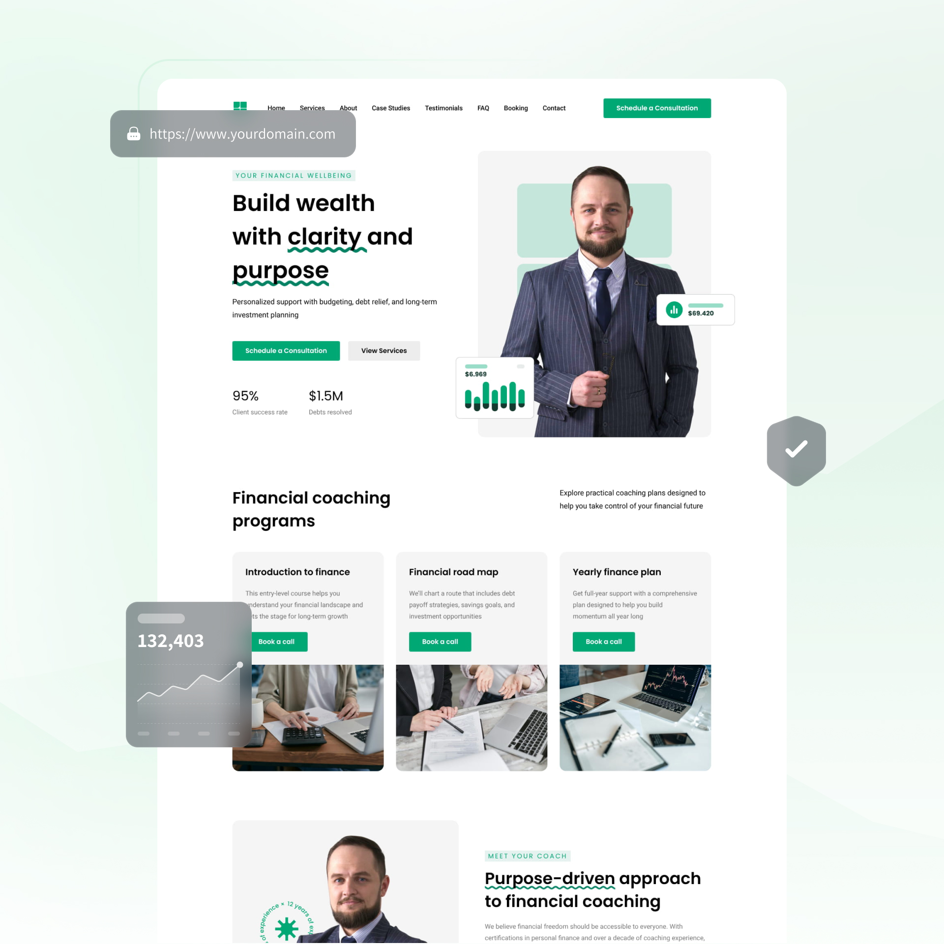 financial advisor website builder