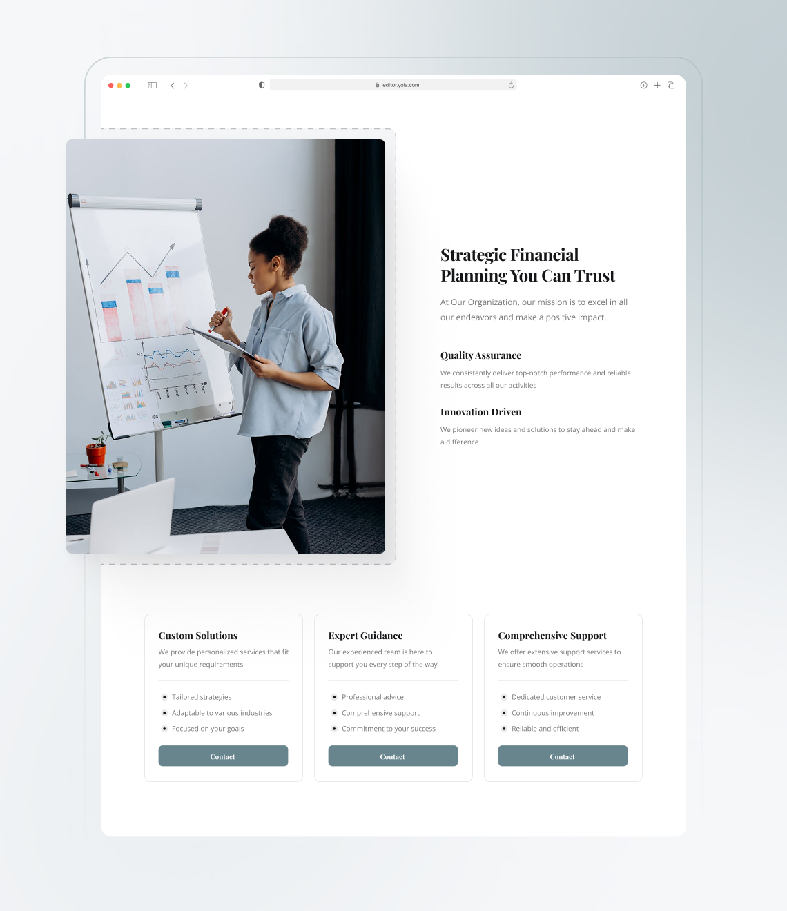How to build a financial site